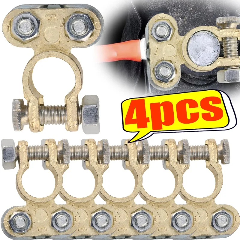 

2-4pcs Car Quick Release Connector Battery Terminal Screw Type Connector Battery Terminal Wire Cable Clip for Car Truck Caravan