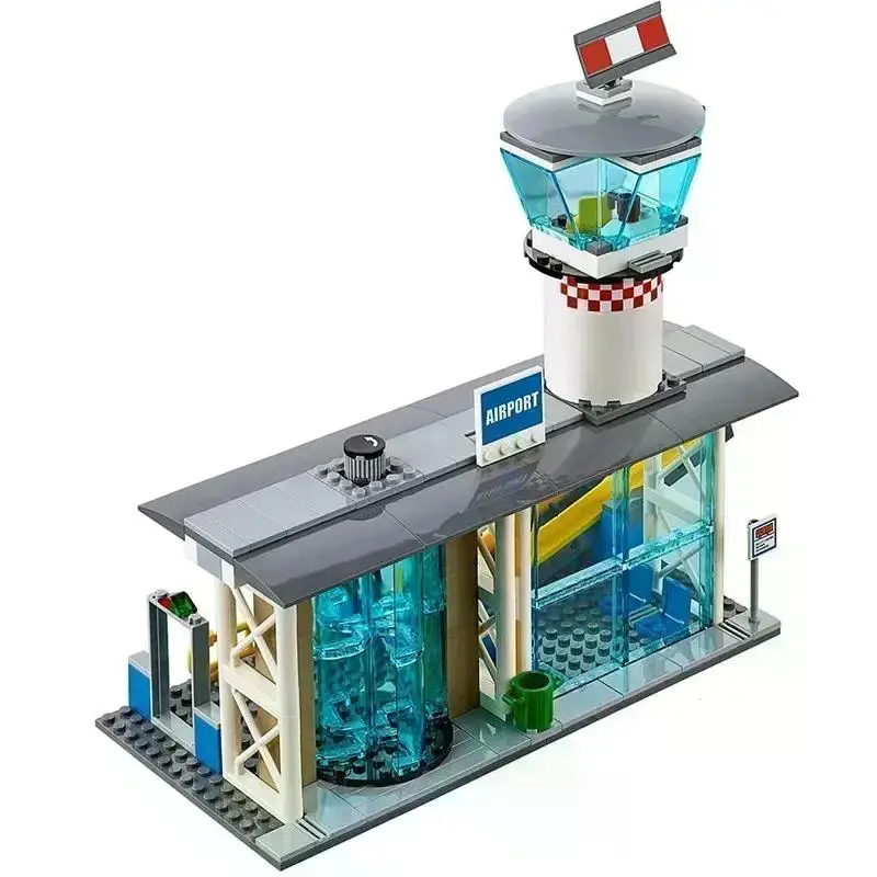 82031 Airplane Airport Station Brick Building Blocks Kits Passenger Plane Construction Compatible 02043 60104 Toys for Kids Gift