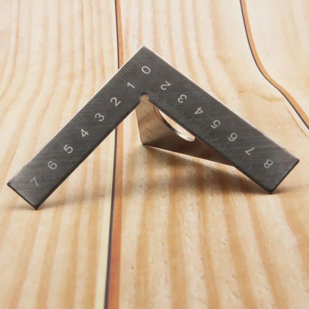 

45/90 Degrees Protractor Marking Gauge Clear Scale Multifunction Triangle Square Ruler Stainless Steel Durable Angle Ruler