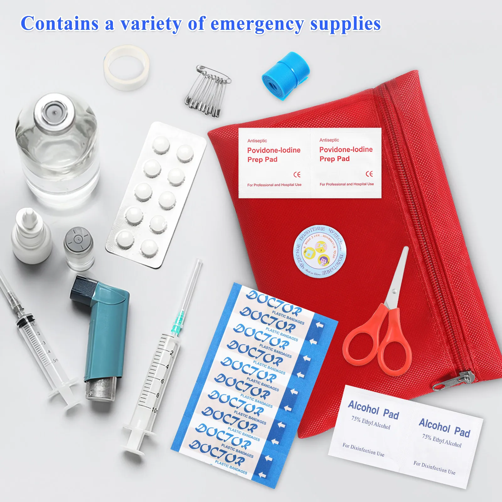 

2 Sets Emergency First Aid Kit Travel Compact Small First Aid Bag Survival Supplies for Home Car Dorm Outdoor Travel Essentials