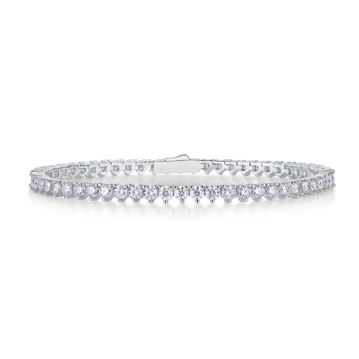 

Elegant Fashion 925 Silver 18K Gold Plated Tennis Bracelet VVS Moissanite Diamond Bracelet