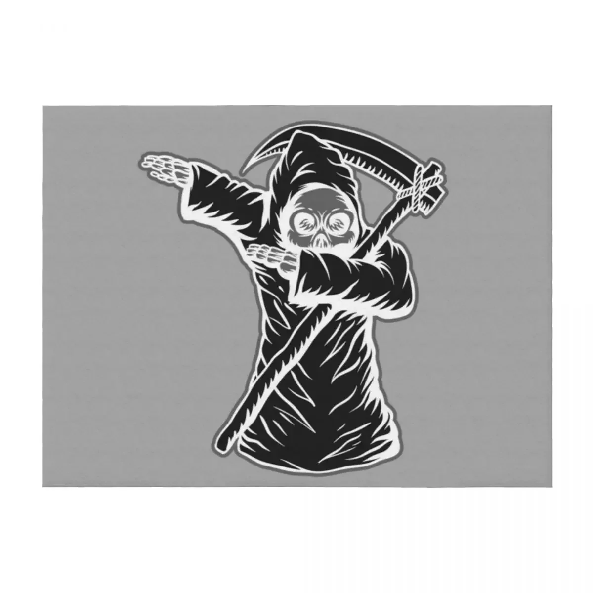 

halloween dabbing grim reaper Throw Blanket Shaggy Thermal Single Hairy Blankets