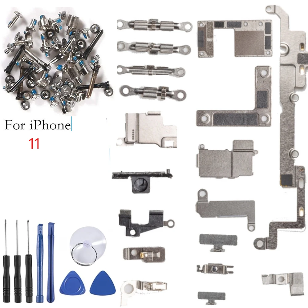 Internal Metal Plate Bracket Cover Parts For iPhone X XR XS 11 12 Pro Max Mini Replacement With Full Set Screw Repair Tool Kit