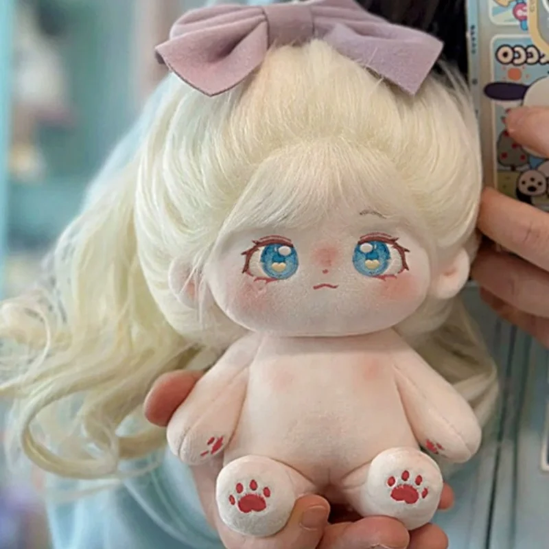 

Натуральная хлопковая кукла 20 см с кукольной одеждой в комплекте, плюшевая игрушка, милый подарок, сменный наряд, коллекционное украшение для хобби