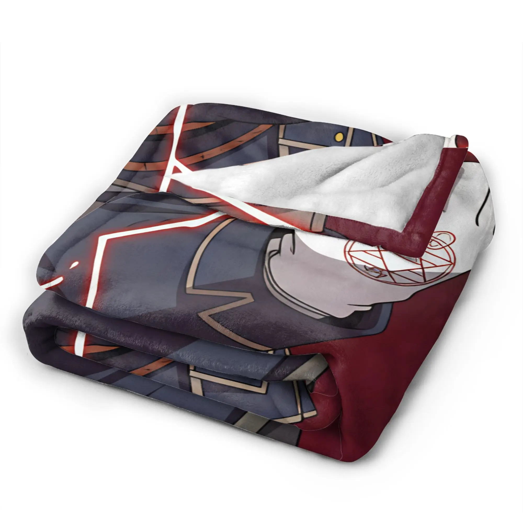 Roy Mustang Super Soft Blanket Fullmetal Alchemists Funny Plane Travel Throw Blanket Bedroom Flannel Bedspread Sofa Bed Cover