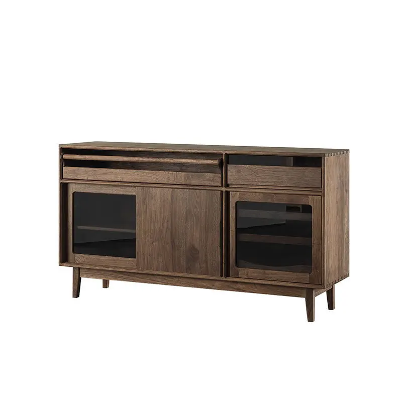 North American black walnut sideboard, Japanese solid wood cabinet, storage cabinet, simple storage and multi-function