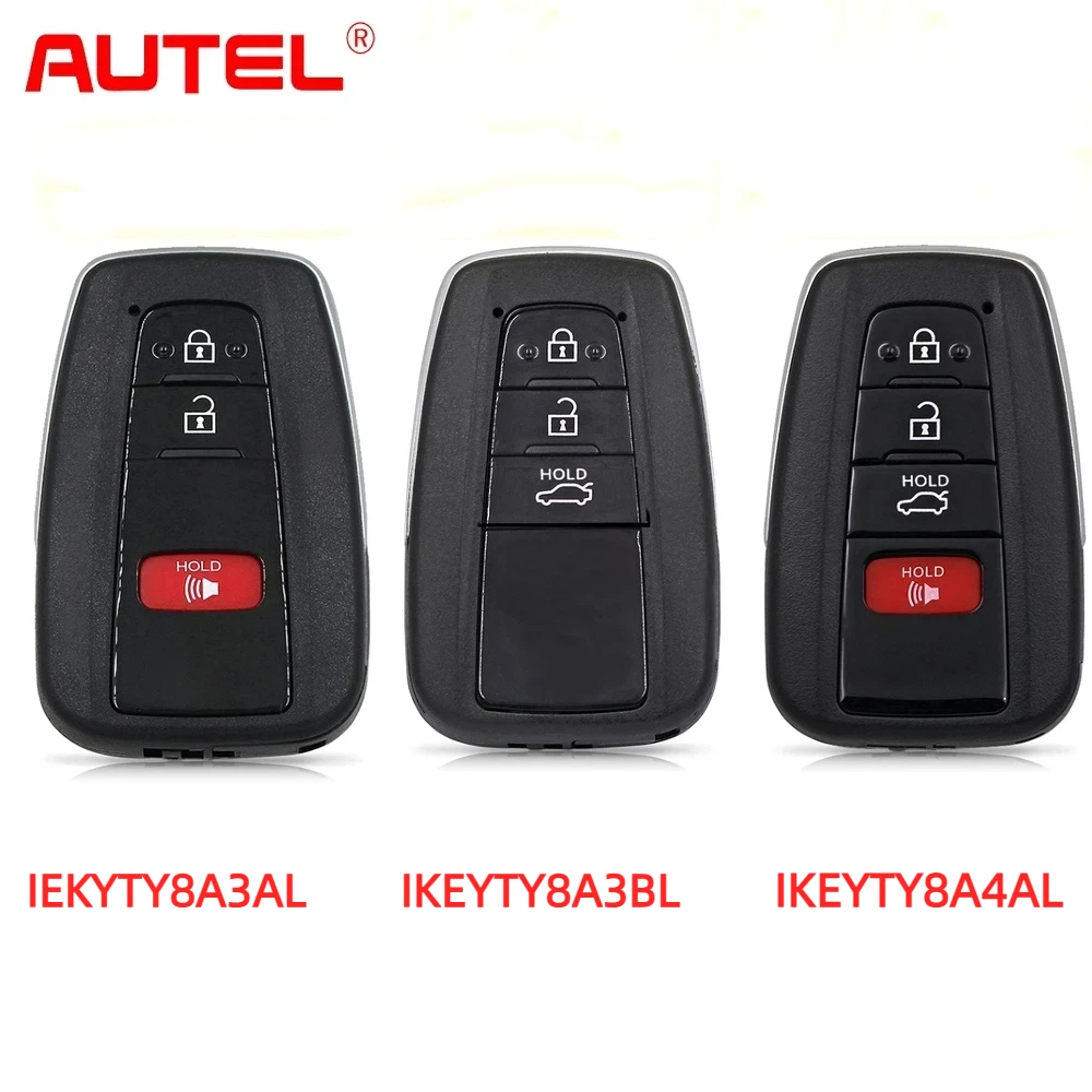 

AUTEL IKEYTY8A3AL IKEYTY8A3BL IKEYTY8A4AL 3/4 Buttons 315/433 MHz Smart Key Used with KM100 KM100E IM508 IM608 PRO
