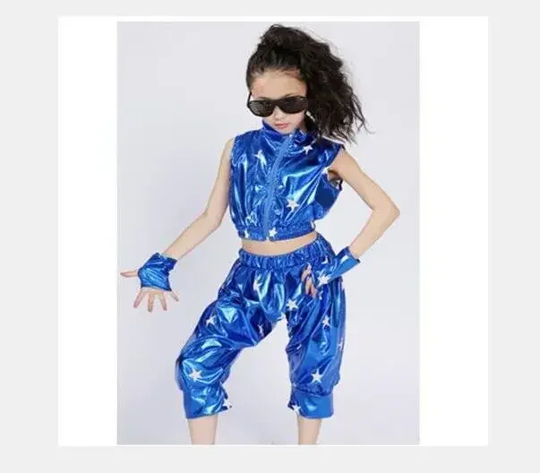 1 set/lotto Dance Boy and Girls Stage Dance Clothing Set Child Kids Hip Hop Performance Pants e top Jazz Dance Costumes