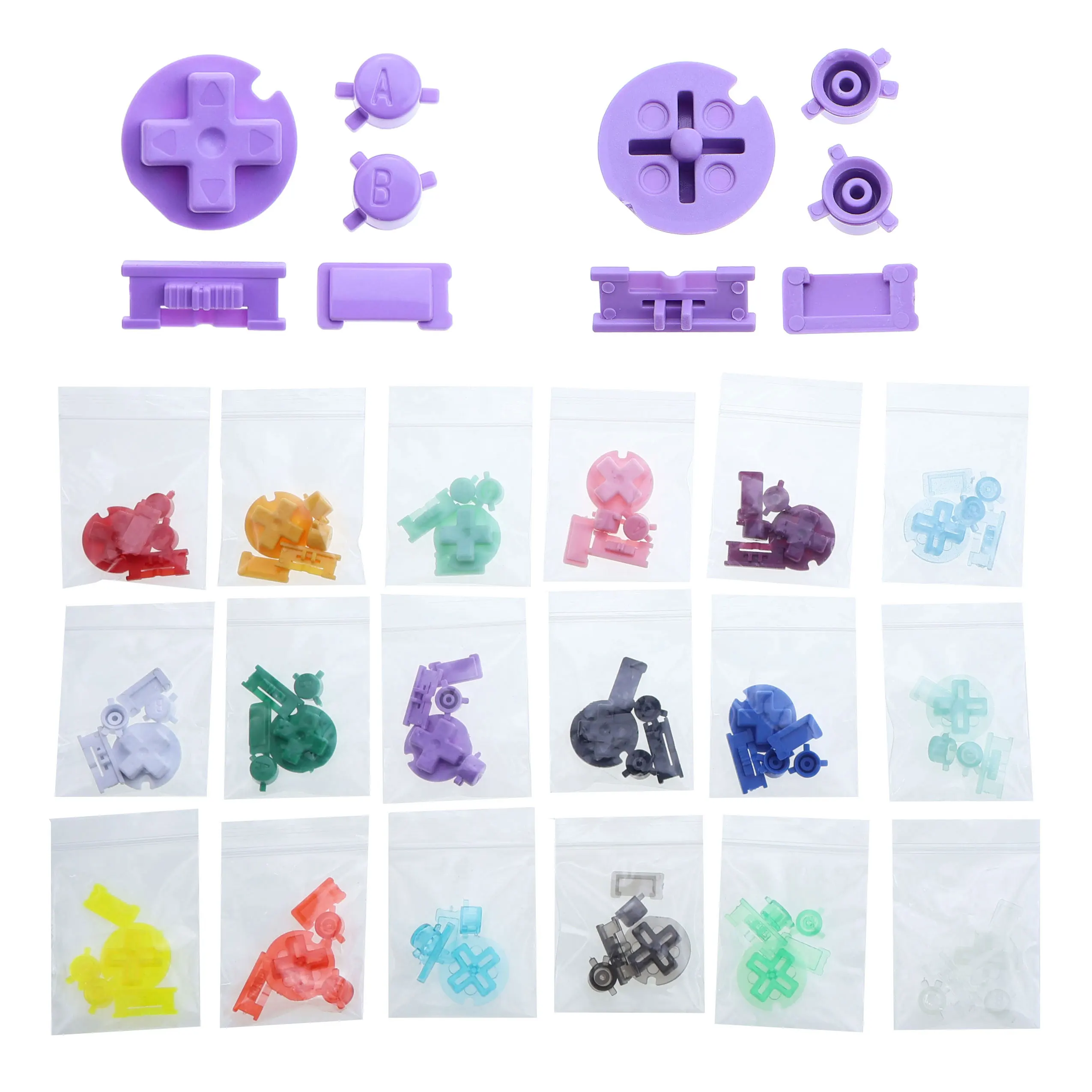 1Set High Quality Button Kit Direction Key Operation Key A B Cross D-Pad Key For Gameboy Color GBC Game Replacement Parts