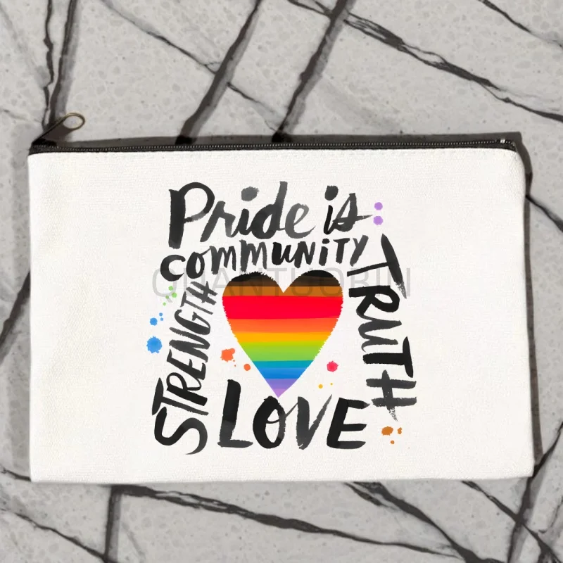 

LGBT Jesus funny Lesbians Gay Bisexuals Rainbow Pride Canvas Storage Pouch Multi Functional Cosmetic Bag Zipper Pencil Case