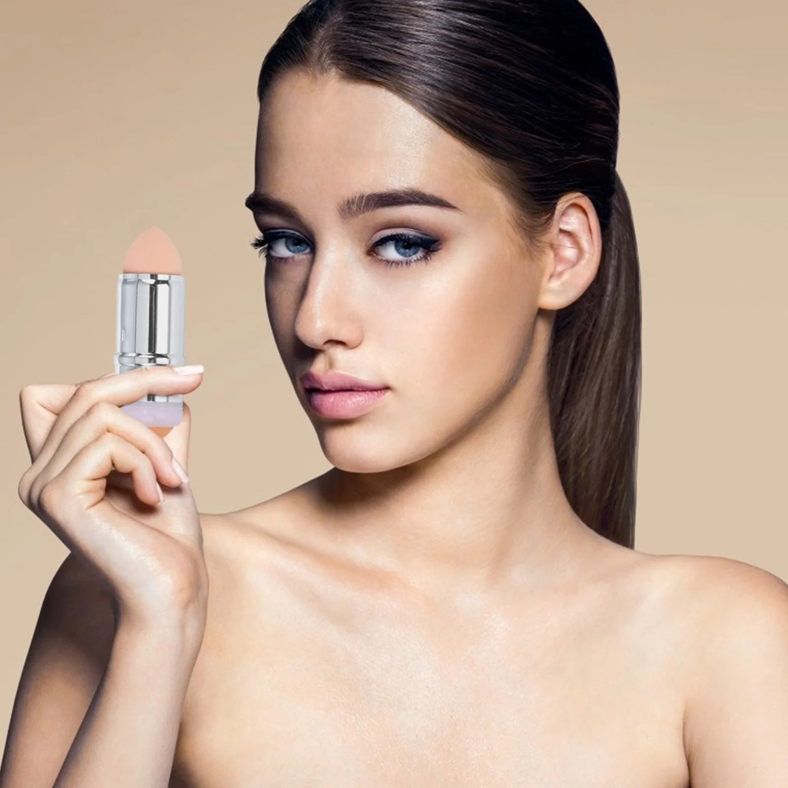 

1Pcs Volcanic Stone Oil Absorbing Roller Makeup Sponge Dual Use Facial Skin Care Tool Portable Makeup Reapply Supply