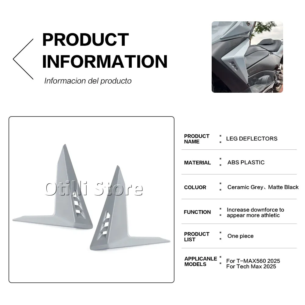 Für Yamaha T-MAX TMAX 560 2025 Zubehör Motorrad TMAX 560 Bein Verkleidung Windabweiser Seite Deflektor Spoiler Windabweiser