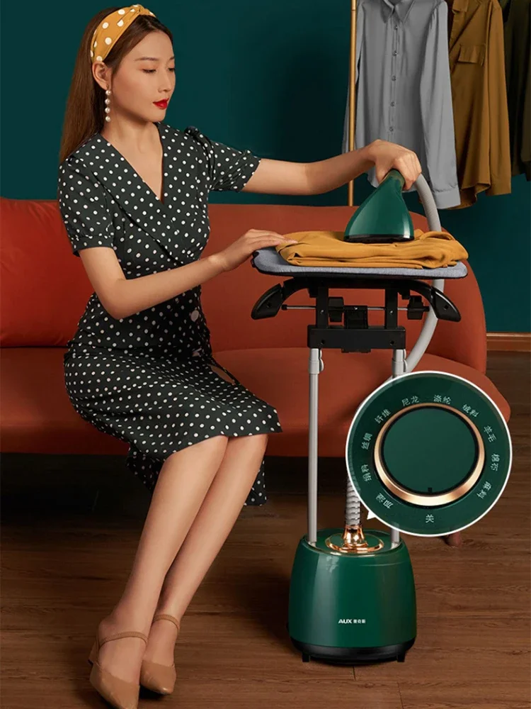 Domowa maszyna do prasowania z podwójnym prętem, żelazko parowe o dużej pojemności, pionowe żelazko wiszące, wyjątkowo wygodne prasowanie ubrań