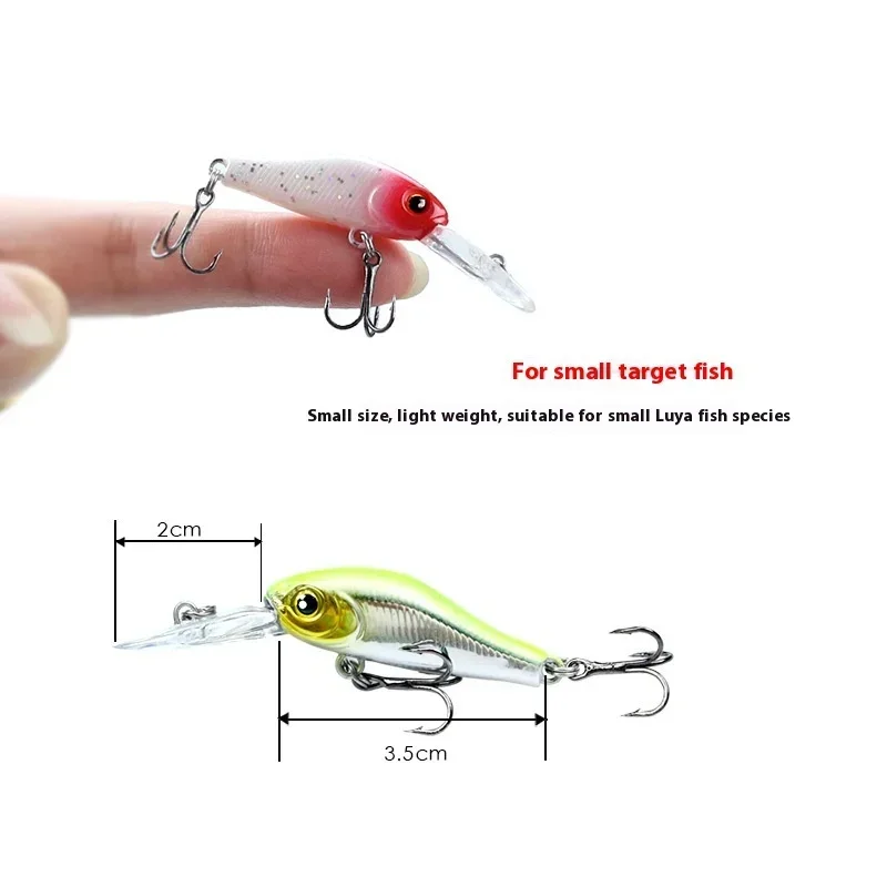 1PCS 3.5cm 2.4g Quality Minnow Lure 3D Eyes Fishing Lure Plastic Hard Bait Pesca Artificial Jig Wobblers Crankbait Fishing Bait