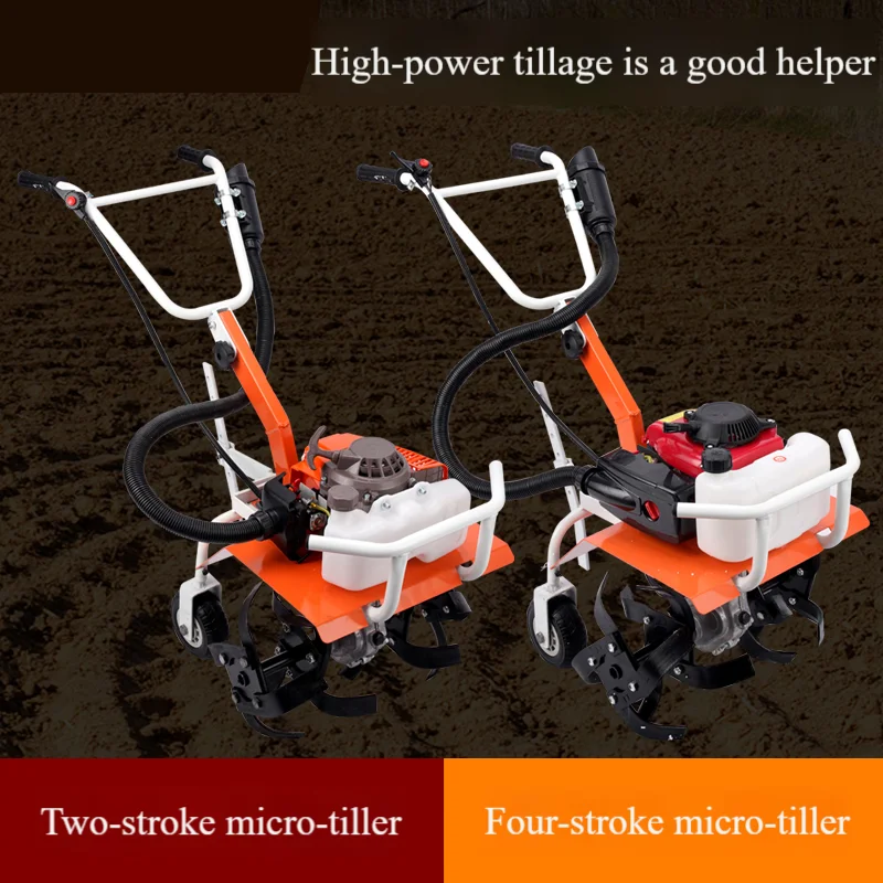 

Micro-Tiller Agricultural Small Ditching Machine Cultivator Soil-Turning Tool Tillage Soil-Loosening Plowing Rotary Tiller
