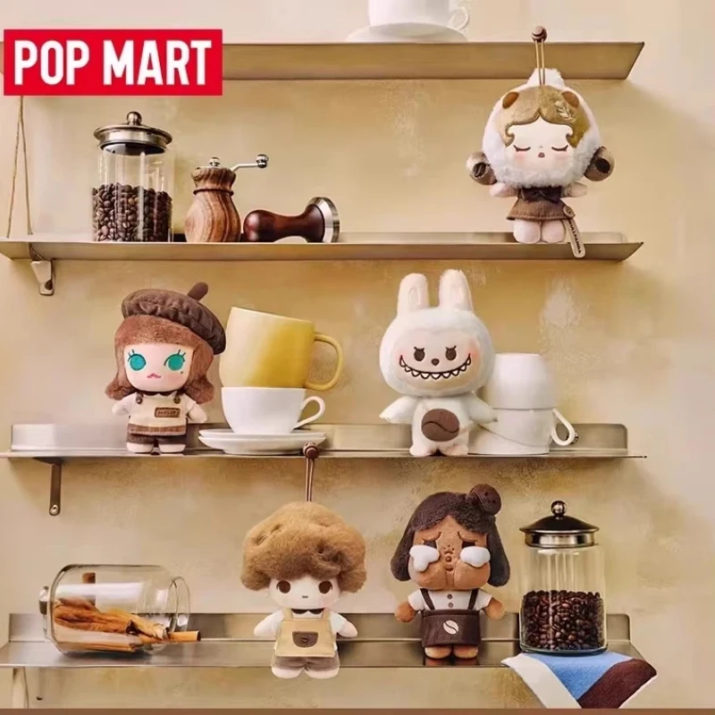 

Genuine POPMART POP BEAN COFFEE FACTORY Series Blind Box Anime Figure Ornaments Decor Bag Mystery Box Toys Doll Collection Gift