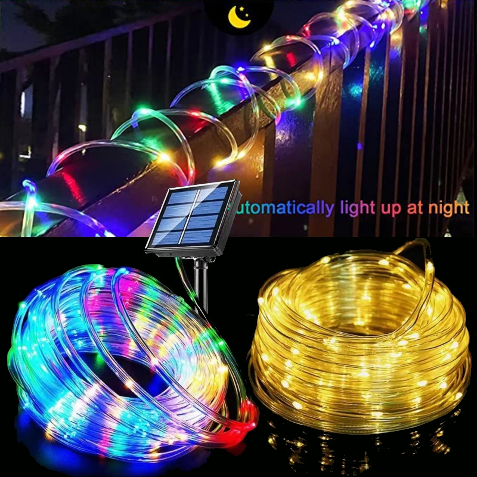 Solar Outdoor Fairy Lights Waterproof 50/100/200/300LEDs 8 Mode Christmas Tree Yard Garden Decorative Lamp for Holiday Party