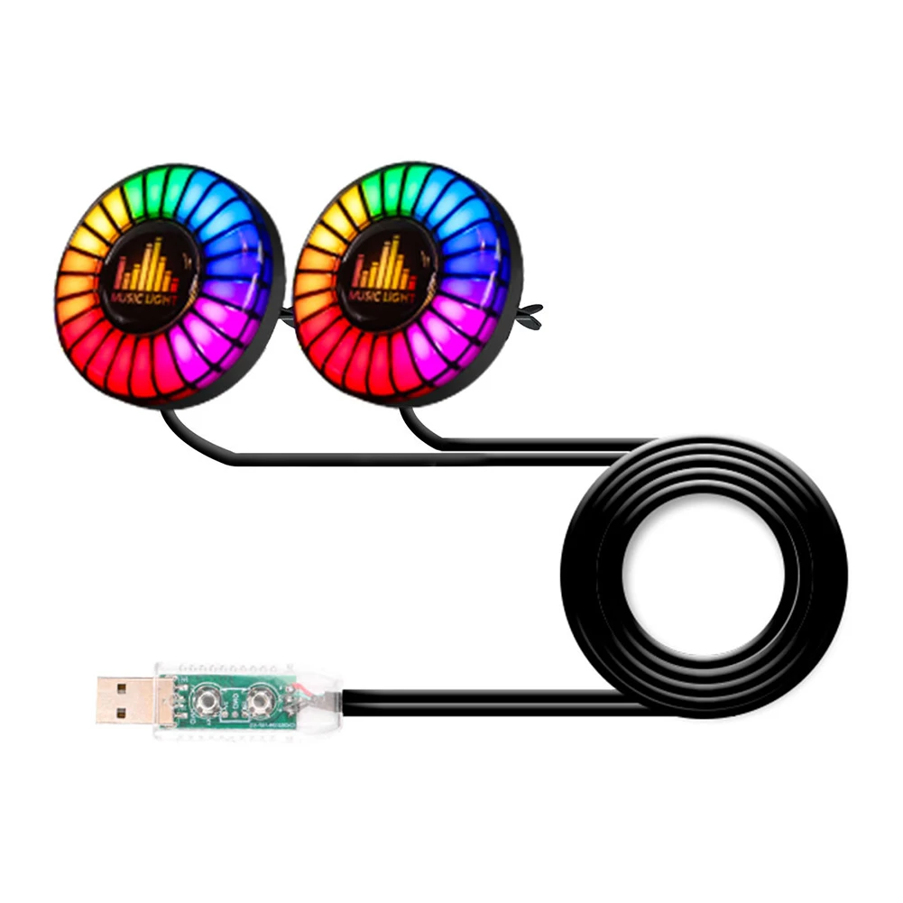 

Rhythm Pickup Light As Shown In The Picture Car Atmosphere Light 24 Dynamic Lighting Modes 256 Colors Adjustable