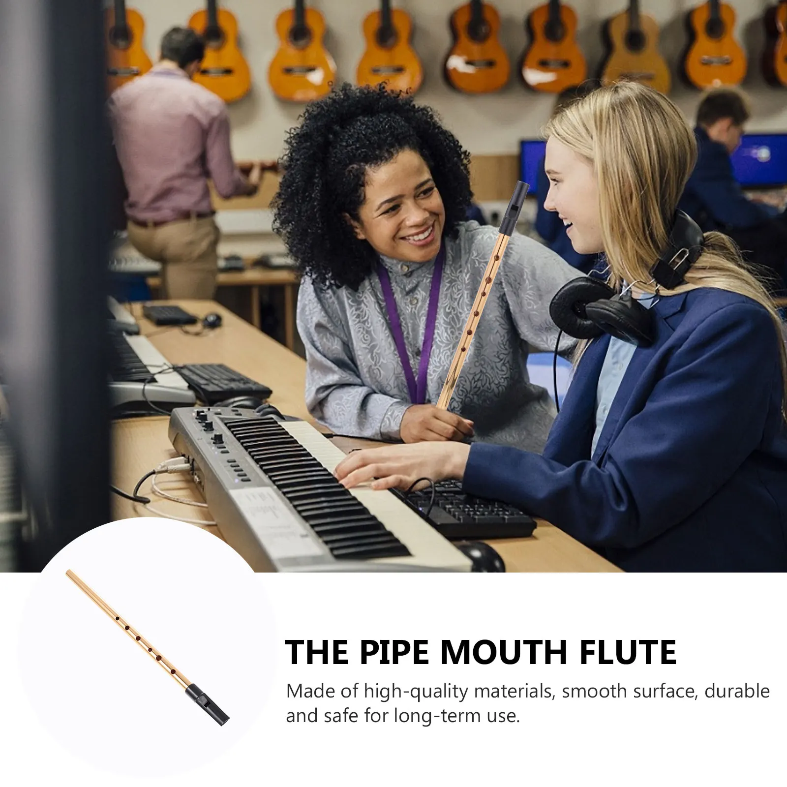 

1 шт. D тон металлический кларнет изысканный дизайн музыкальная игрушка для раннего развития музыкальных способностей сопрано рекордер мини-кларнет