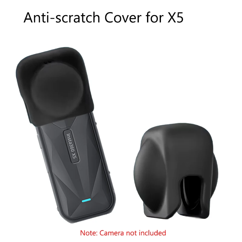For Insta360 X5 Accessories Mini Storage Carrying Bag Motorcycle Brack Silicone Lens Cap Wrist Strap Anti-Lost Braided Rope
