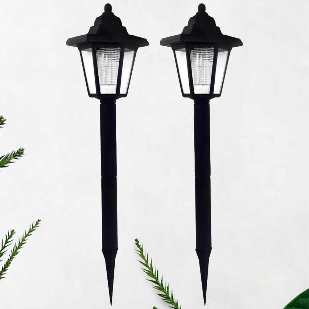 2Pcs Solar Powered Lawn Lamp Ground Buried Outdoor Garden Pathway Lights L scape Lighting Design Stable Performance Long Service