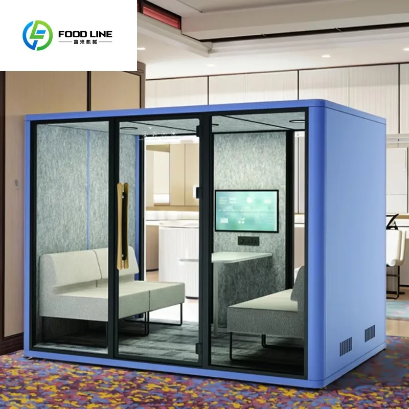 FOODLINE Customized Soundproof Office Modular Easy-to-Assemble Privacy Meeting Pod for Hotel Office Building Hospital Removable