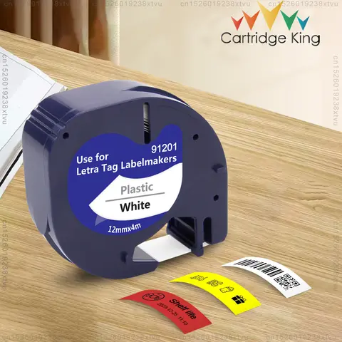 1pcs 91201 12267 Dymo Letratag 91200 91202 12mm LT 라벨 테이프 Dymo Letratag LT-100H LT-100T Plus 라벨 메이커와 호환 가능 Best5