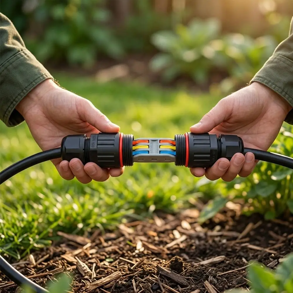 IP68 Waterproof Wire Connector Nylon Electrical Cable Splice Quick-Press Terminal for Outdoor LED Lamp Wiring