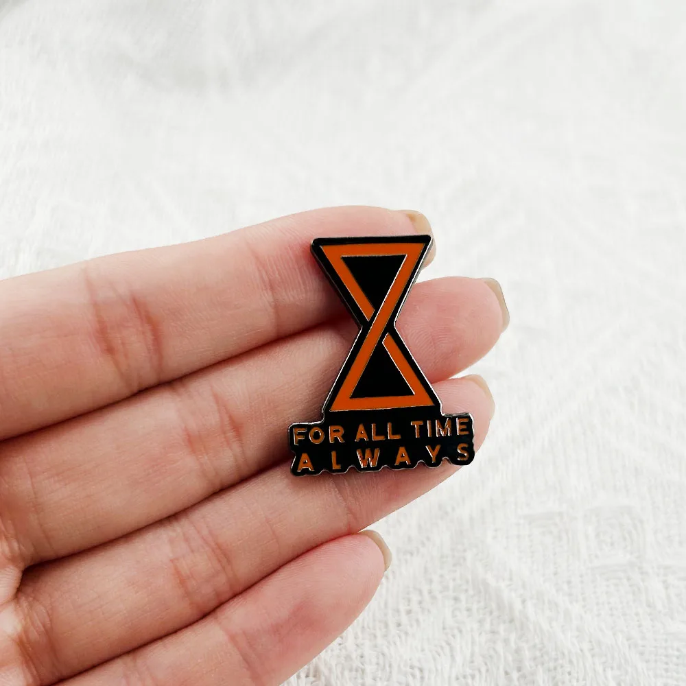 For All Time Always Hourglass Enamel Pin Miss Minutes Inspiration Badge Wedding Jewelry Gifts For Men And Women