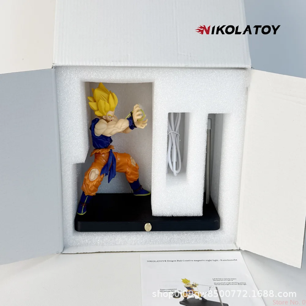 نيكولا توي لعبة دراغون بول كاكاروتو سون جوكو كاميهاميها موجة ضوء مغناطيسي مصباح نموذج حلية أنيمي عمل الشكل تحصيل هدية