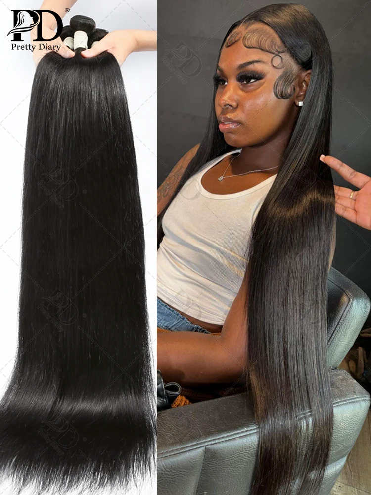 Straight Human Hair Bundles 100% Unprocessed Brazilian Raw Virgin Human Hair Bundles 14 16 18 Inch Straight Bundles Human Hair