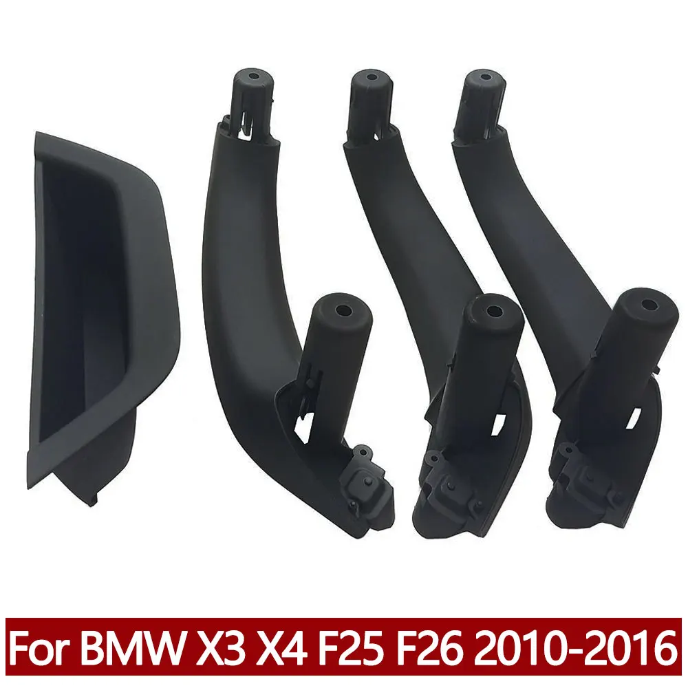 LHD Car Interior Front Left Driver Door Armrest Panel Cover Door Inner Handle Pull Trim For BMW X3 X4 F25 F26 2010-2016