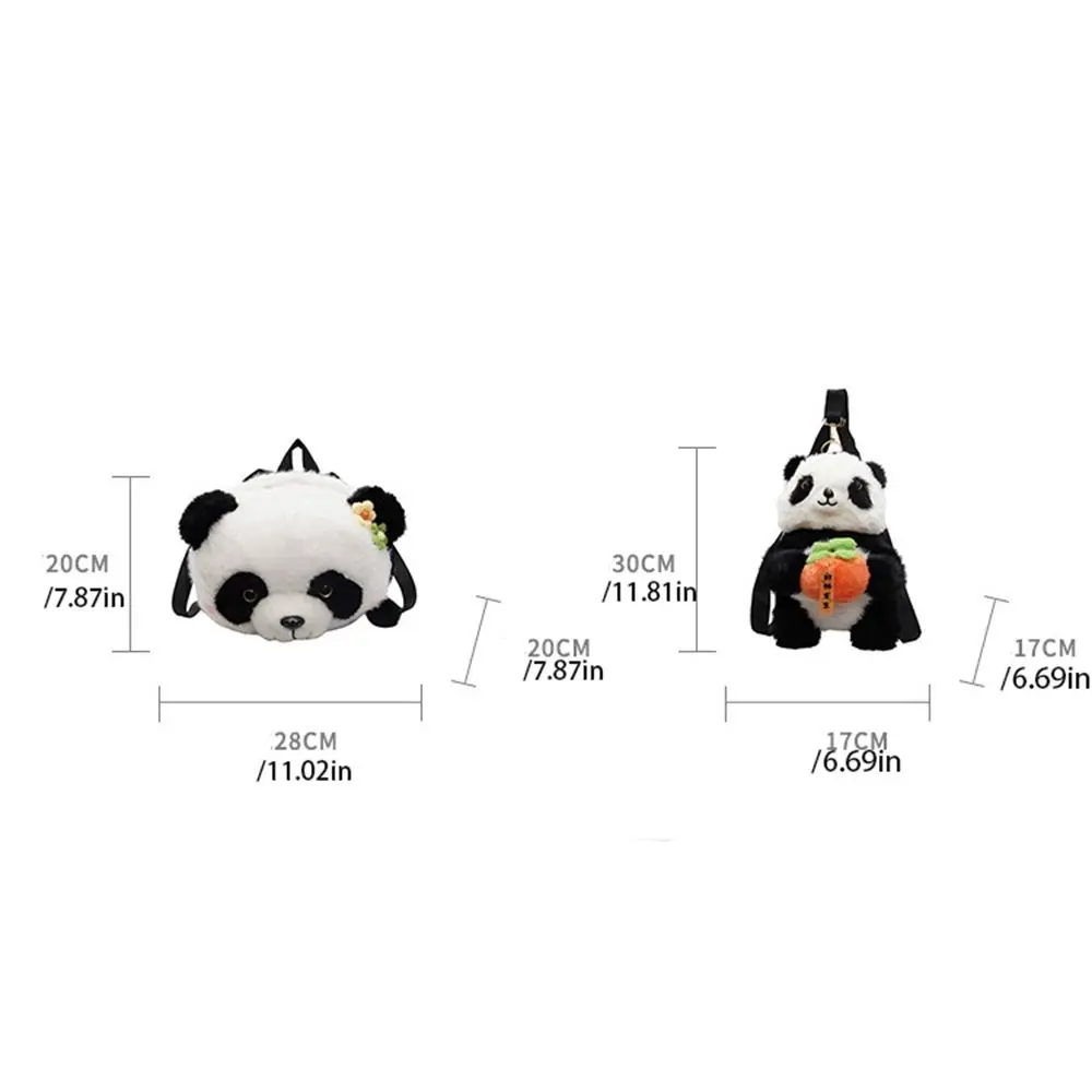 Brinquedo de pelúcia panda crossbody saco bonito flor panda mochilas kawaii ajustável boneca de pelúcia mochilas jardim de infância