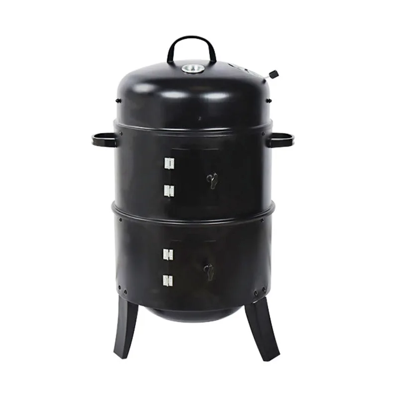 

For Cross-Border Charcoal Barbecue Smoke Oven Braised Oven round Barbecue Smoked Barrel American Bacon Dedicated Smoke Oven