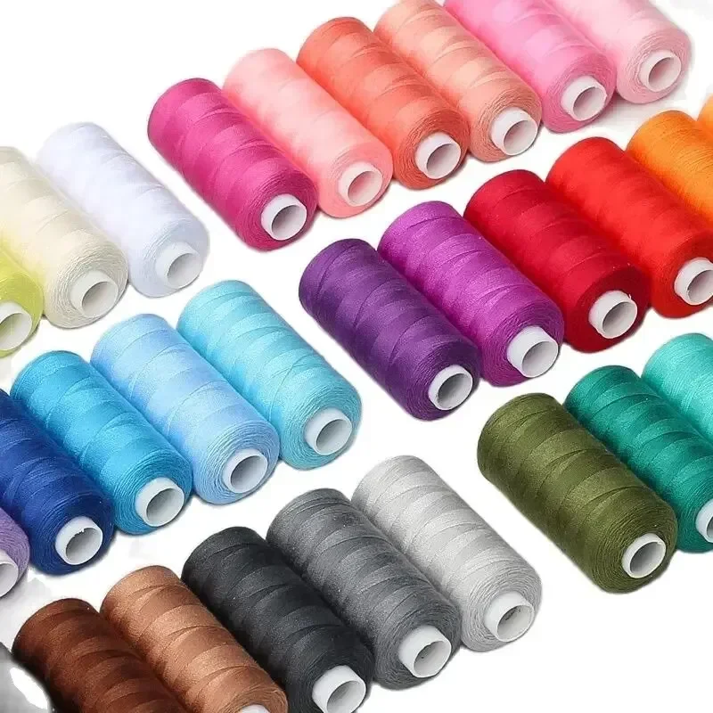 6-teiliges, lebendiges Polyester-Nähgarn-Set – hochwertiges DIY-Stickerei- und Bastelzubehör, besonders glatt und stark für Heimprojekte