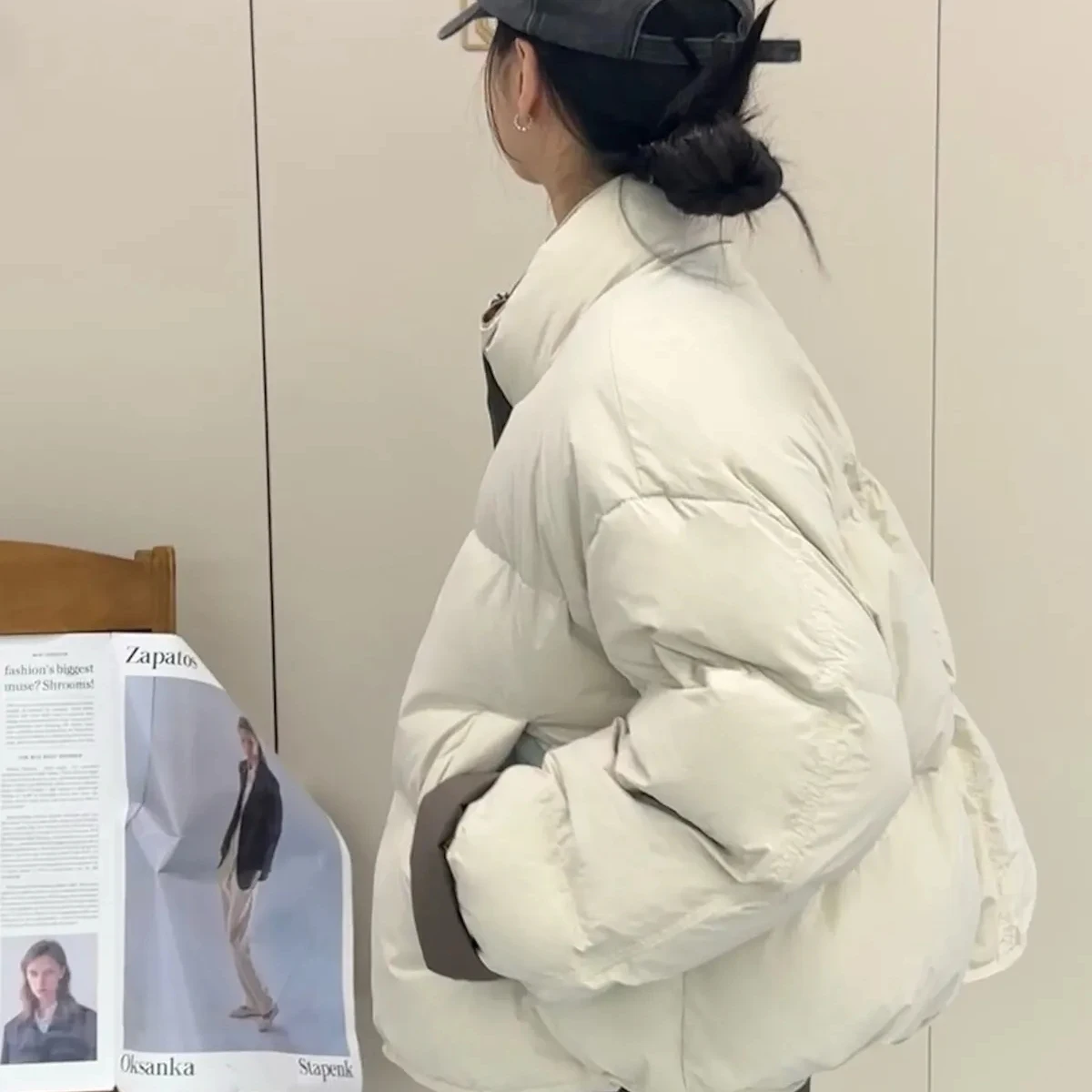 Faionable Color Blo Cotton Jaet Dames Winter Casual donsjas Opstaande kraag Ritssluiting Warmte Dagelijks gebruik