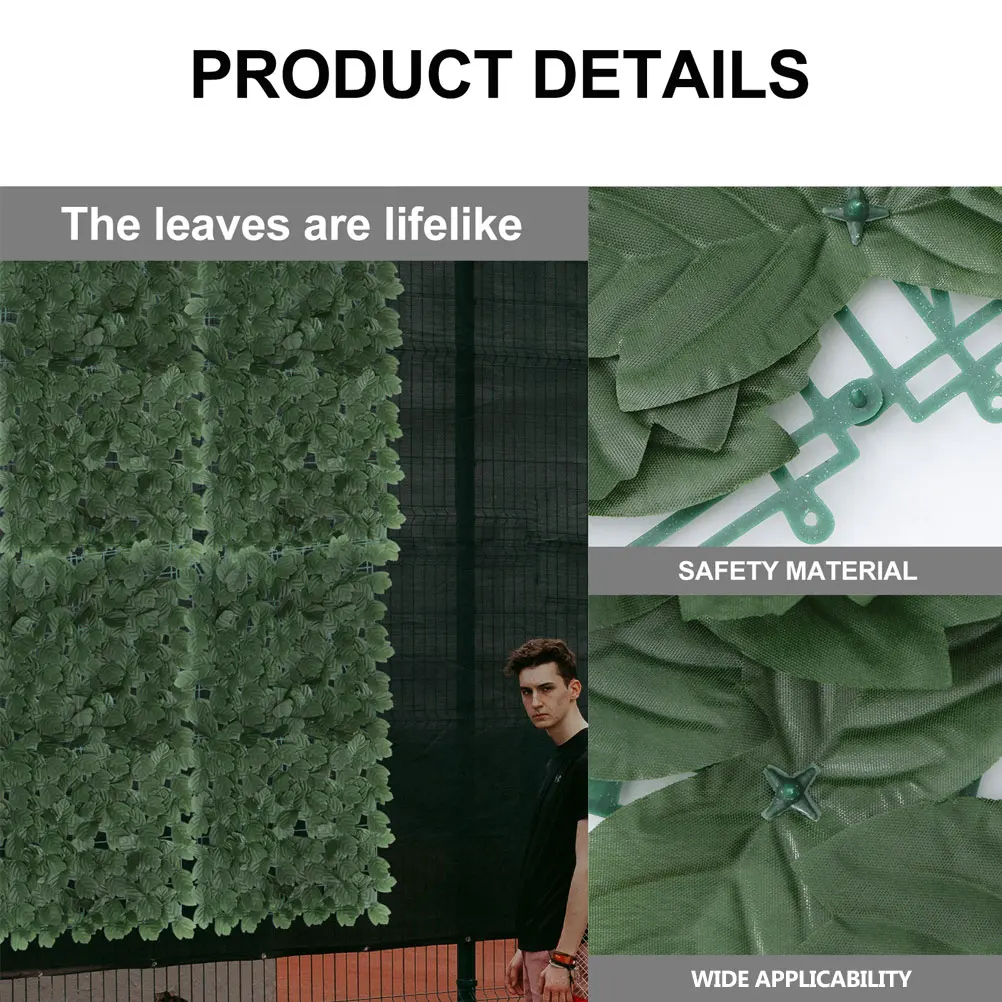

Artificial Hedges Simulated Leaf Fence Outdoor Decor Faux Green Garden Fence Balcony Screen Wall Panel