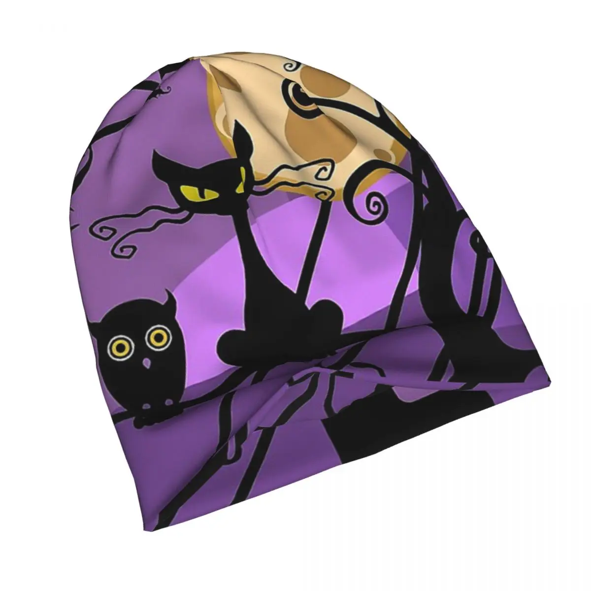 Hat SPOOKY CAT Autumn Spring Caps For Men Women Halloween Trick-or-treating Skullies Beanies Ski Caps Soft Bonnet Hats