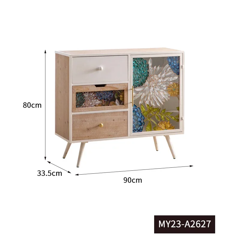 шкаф, светлый роскошный шкаф для хранения из эмалированного цветного стекла, пыленепроницаемый входной шкаф из кованого железа, сундук