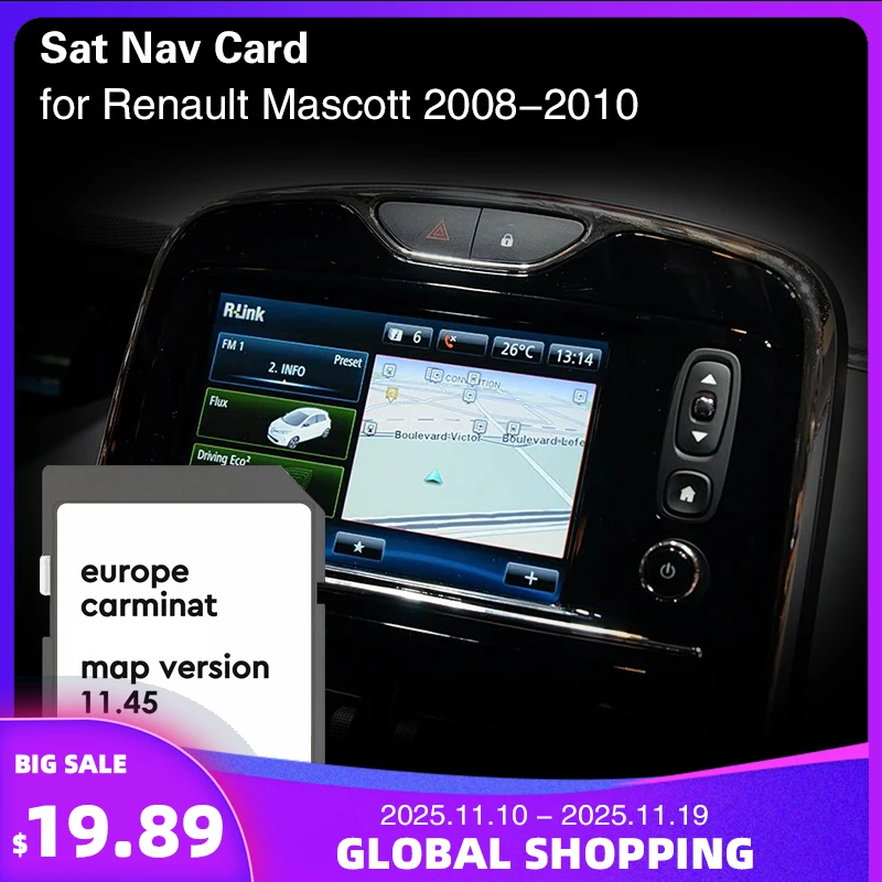 

Carminat 11.45 for Renault Mascott 2008 2010 Automobile GPS Map Version Software Update SD Navi Card Cover Netherlands Germany