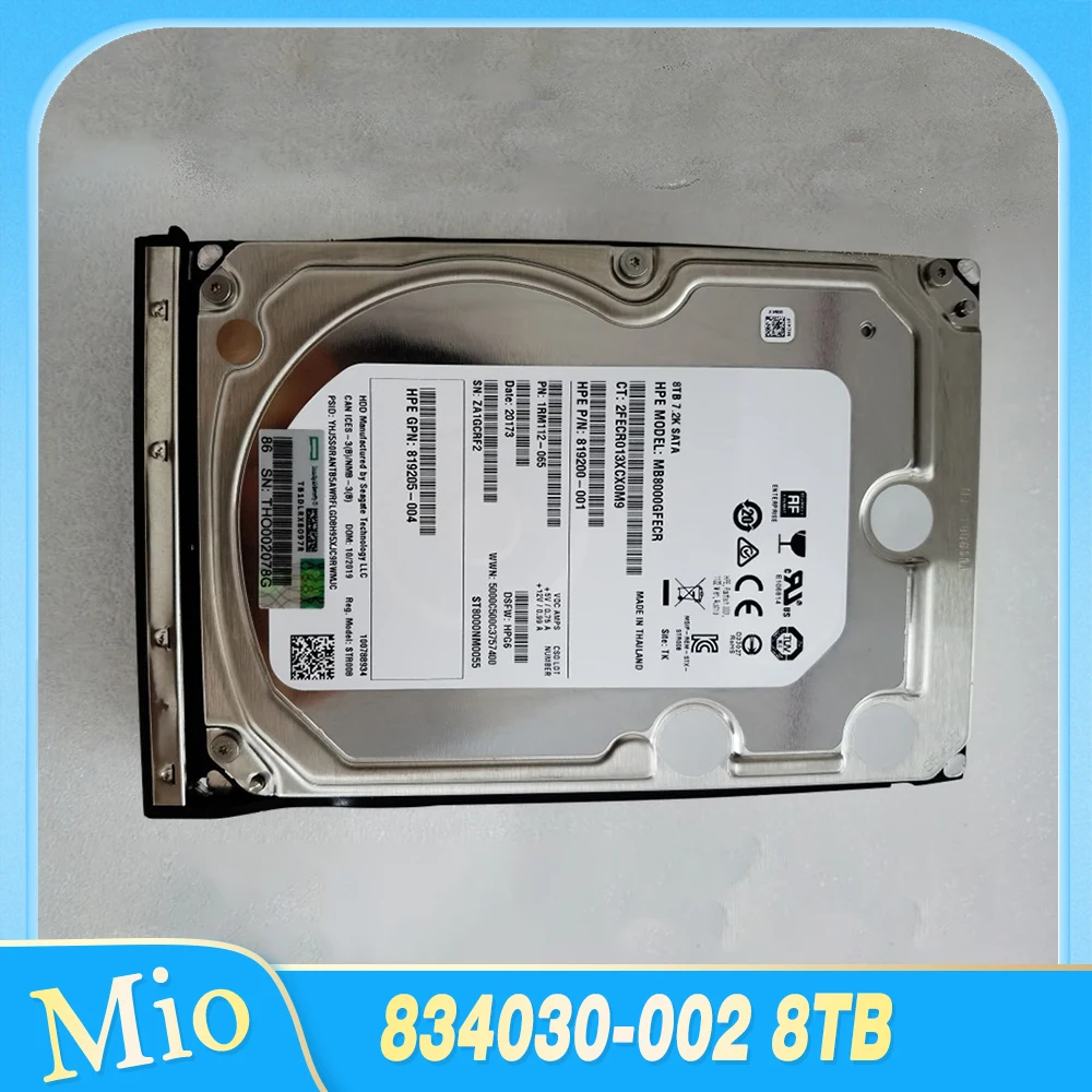 

834028-B21 834131-001 SATA 6 ГБ 7,2K 834030-002 8 ТБ
