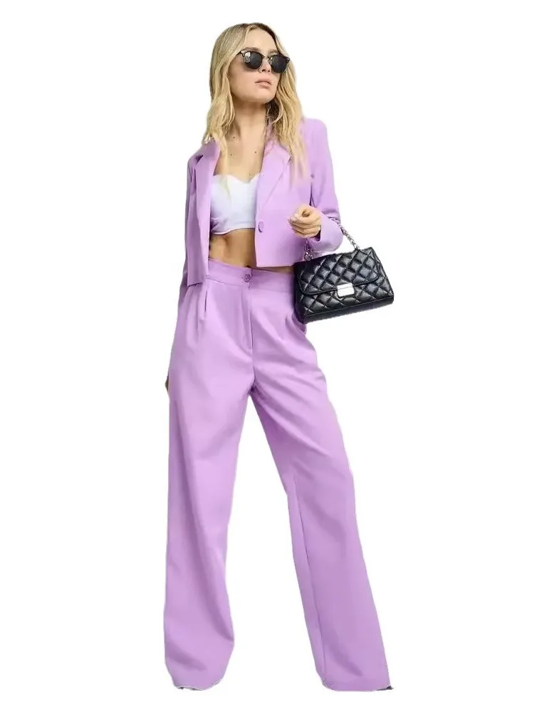 بدلة نسائية أنيقة بقصة ضيقة بطول ort كاجوال Sle صغيرة للديكور الغربي مجموعة الخريف المطرزة الصينية #5