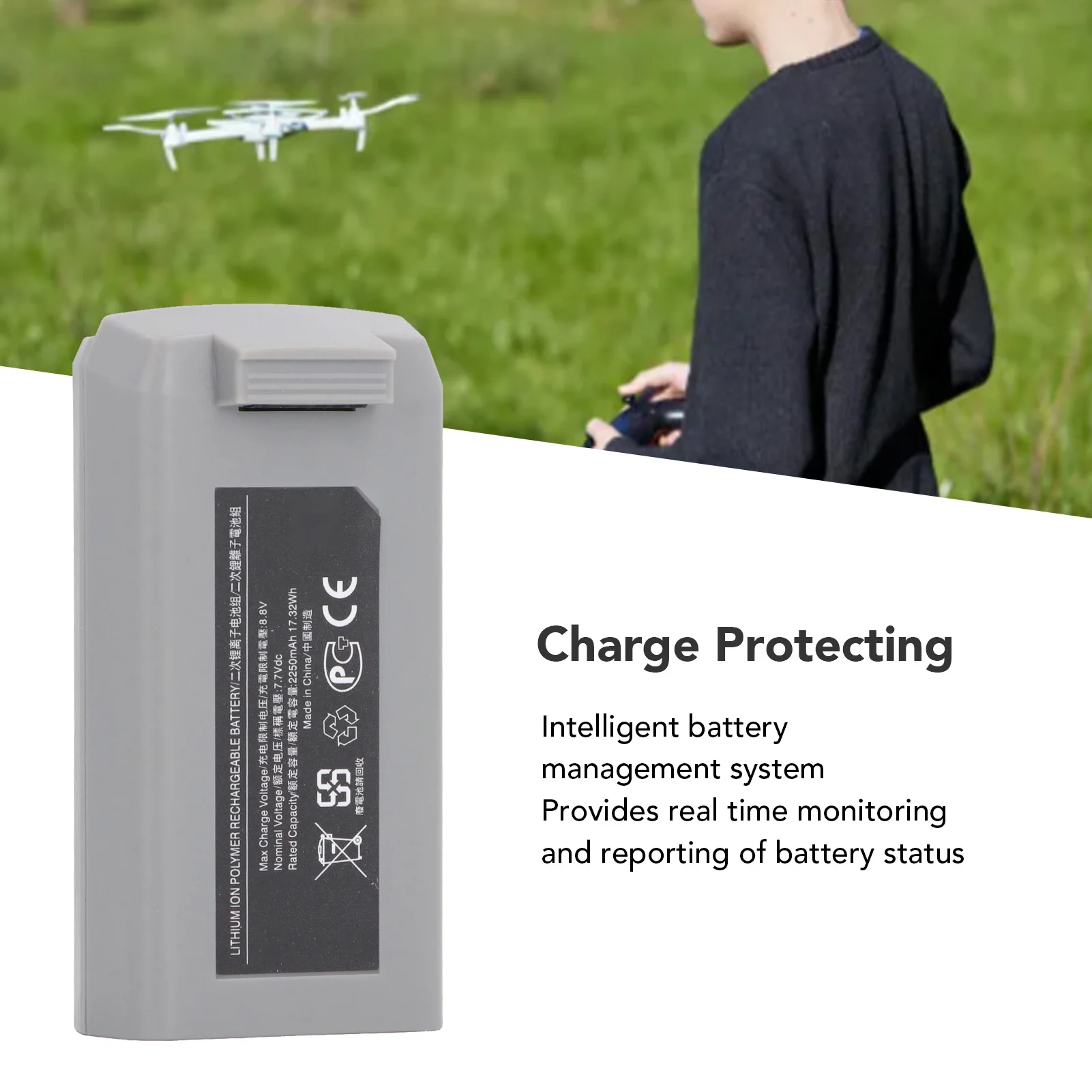 Drone Battery Intelligent Flight Battery 7.7V High Energy Density Stable Power 2250mah Lithium Battery for MINI2 MINI2 SE Drone