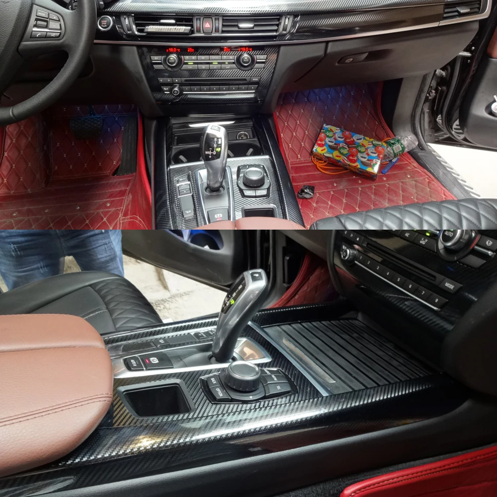 

For BMW X5 F15 2014-2018 Car-Styling 3D/5D Carbon Fiber Car Interior Center Console Color Molding Sticker Decals Parts