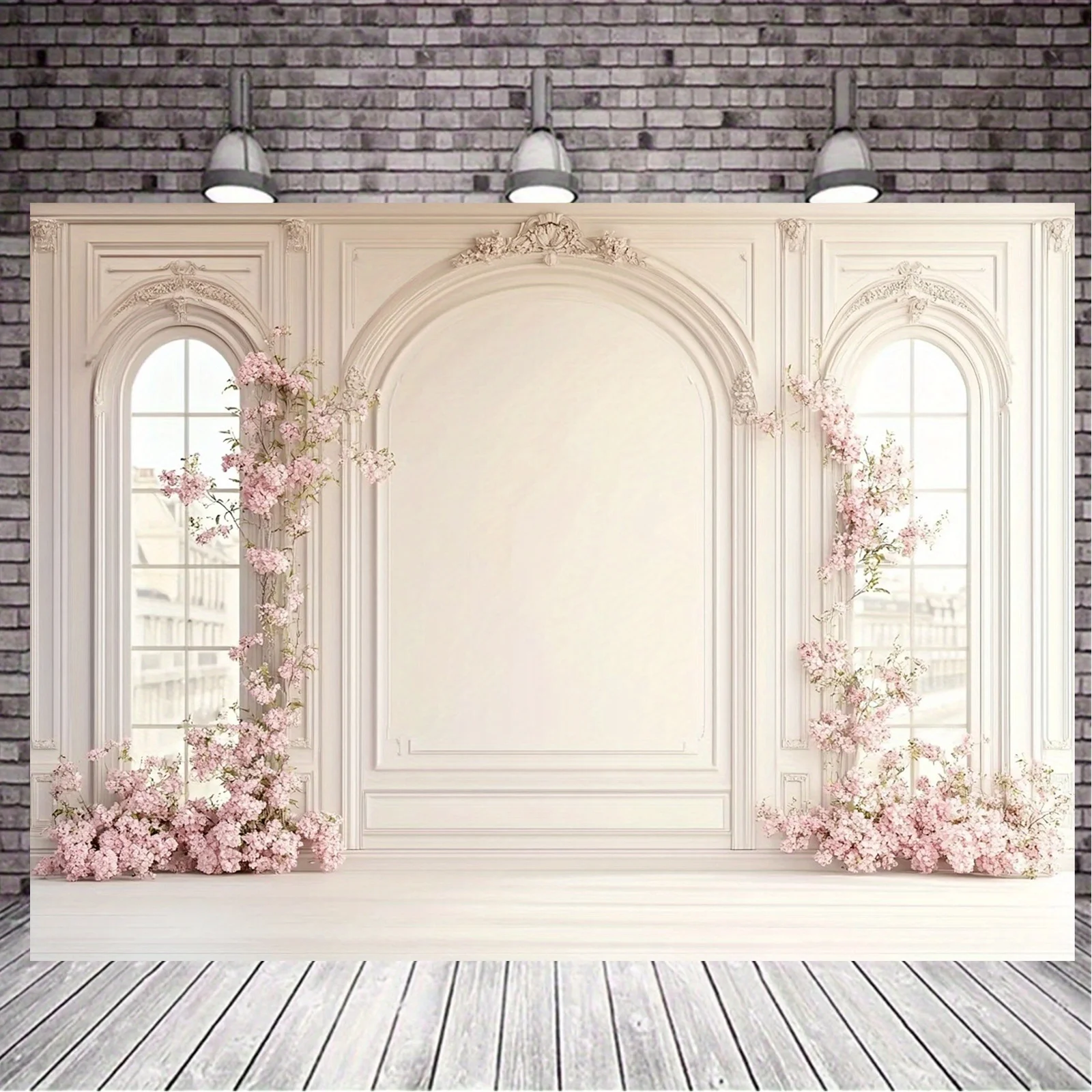 قماش بخلفية زهرية - تصميم وردي أنيق، مناسب لتزيين الغرفة والحفلات #2