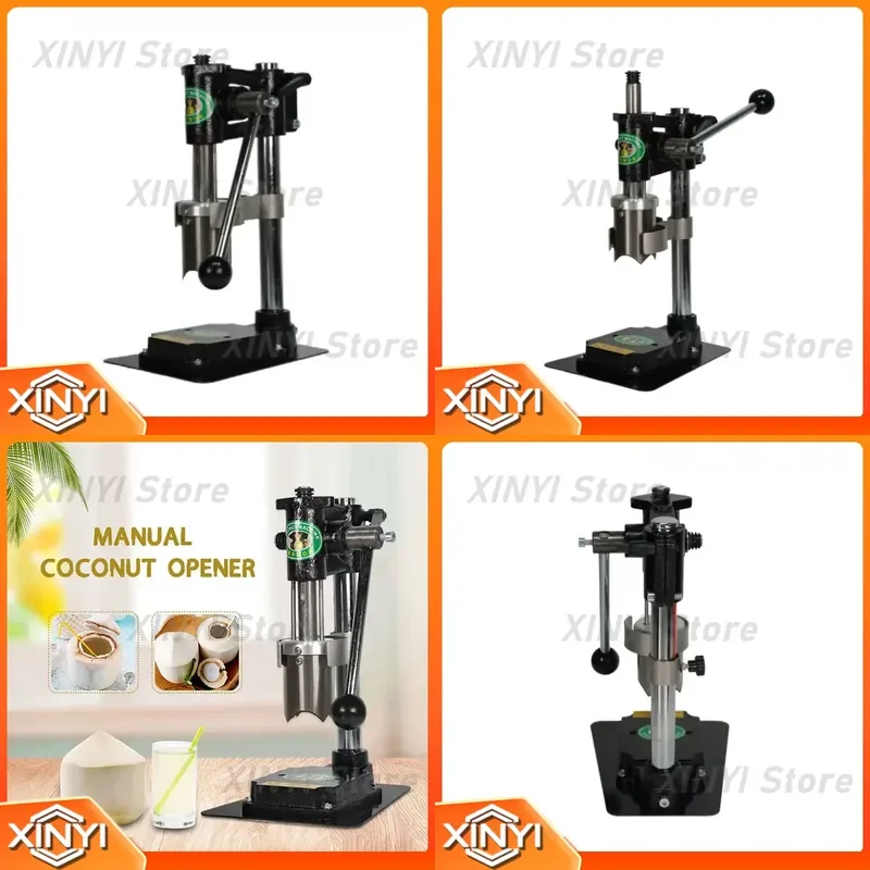 for Manual Stainless Steel Coconut Cracker Commercial Coconut Drill Manual Coconut Opener 6CM Hole Size Durable and