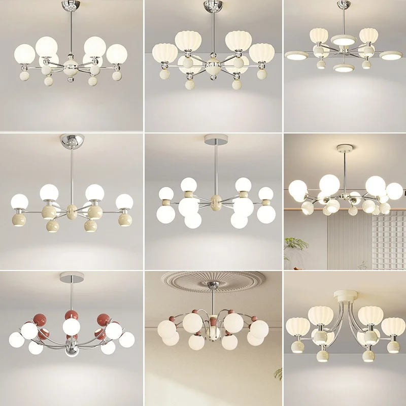New Modern Full Spectrum Led Chandelier Health Eye Protect Chrome Pendant Lights Living Room Led Light Fixtures Glass Metal Lamp image 6
