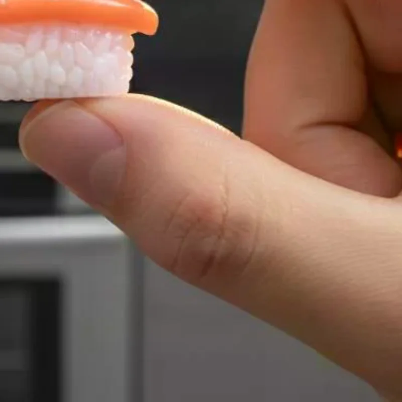 10Pcs Mini Japanese Sushi Resin Charms Cute Simulation Salmon Roe & Sweet Shrimp Miniature Food DIY Pendant For Phone Case Decor