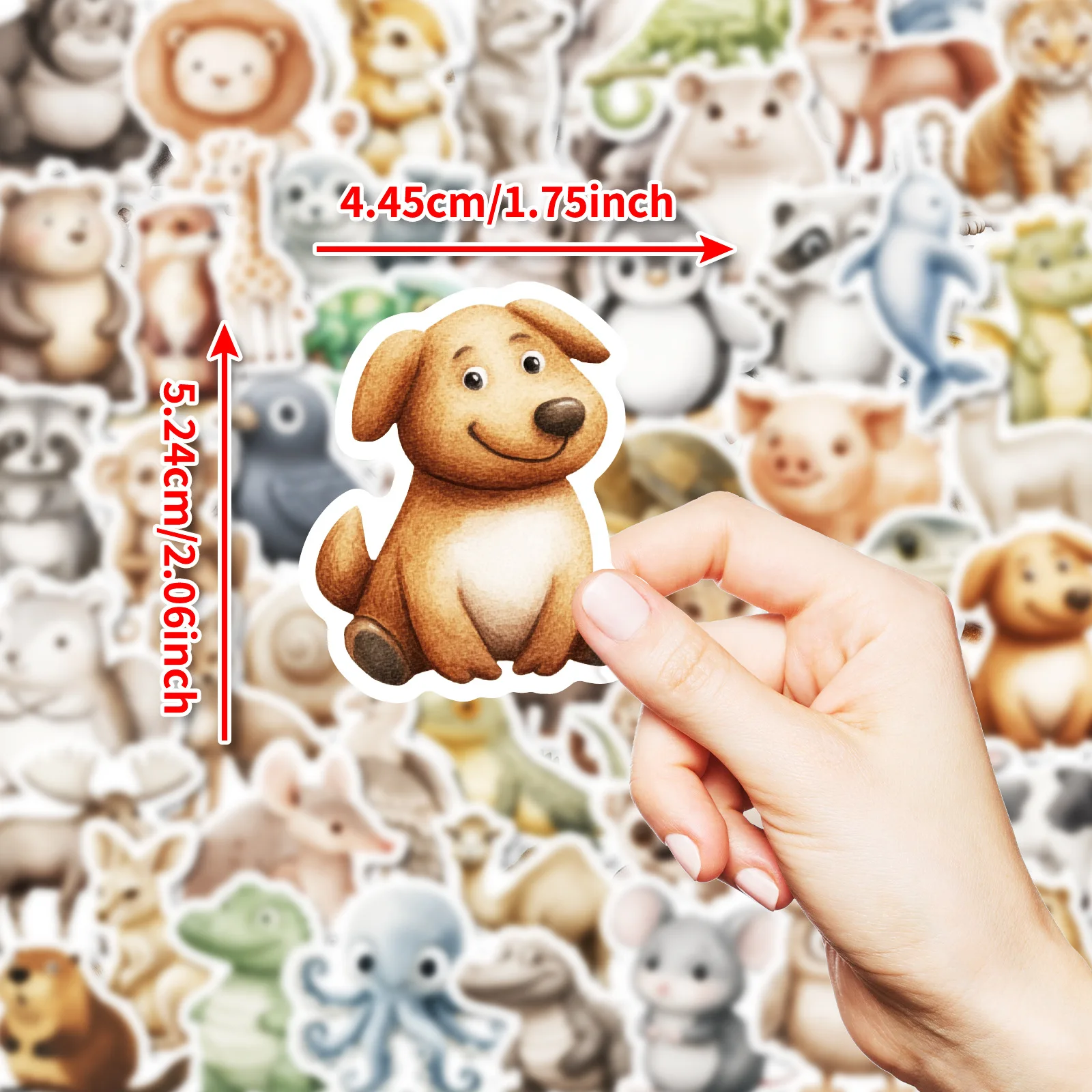 50PCS 3D Animal Stickers Koala Penguin DIY Decals for Laptop Notebook Water Bottle Phone Kids Crafts Scrapbooking Unique Design