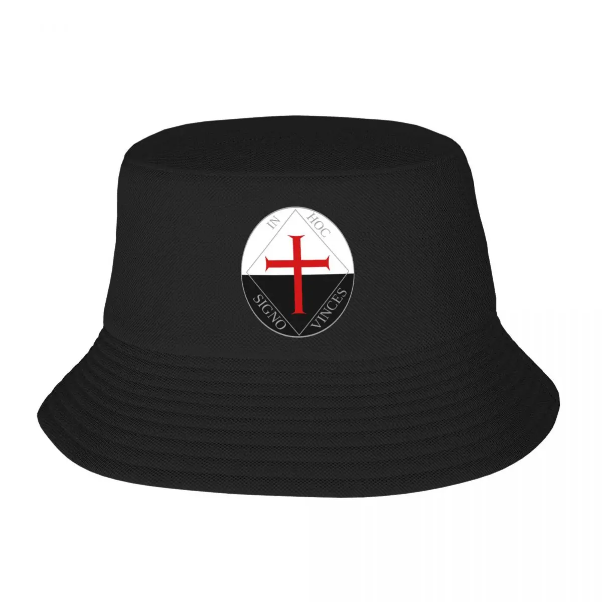 Custom Knights Templar Seal Crusades Symbol Beach Bucket Hat Men Women Unisex Summer Fisherman Cap